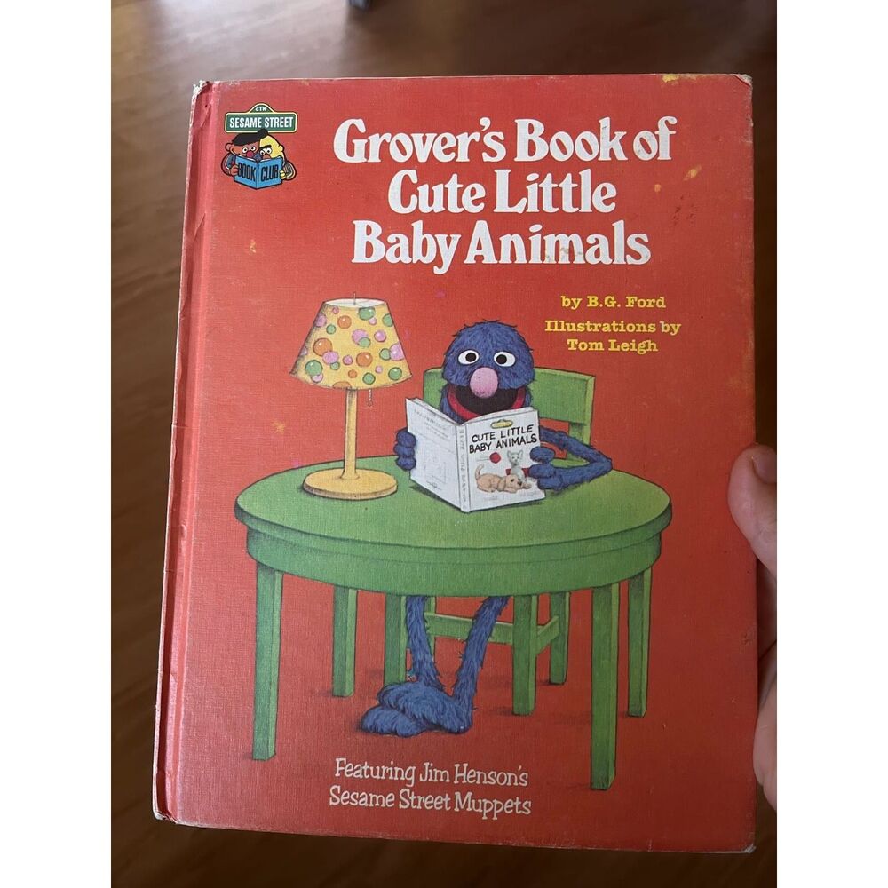 vintage sesame street Grovers book of cute little baby animals